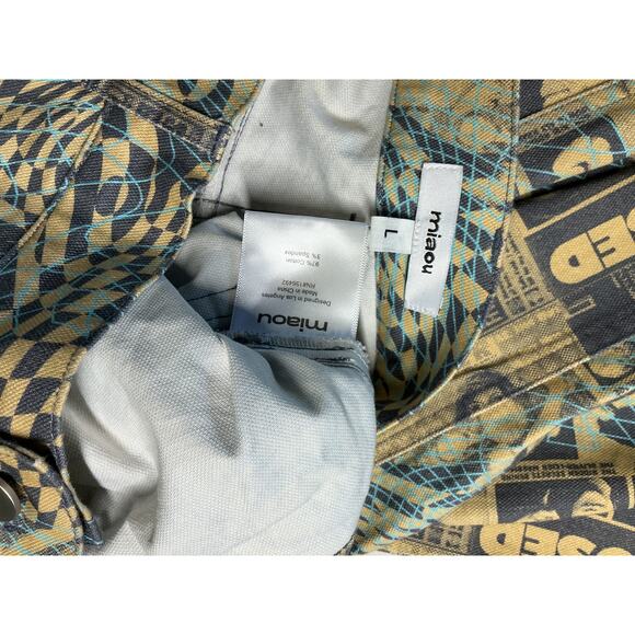 Miaou 'Fargo' Beige Cotton Pants Size L - Picture 4 of 4